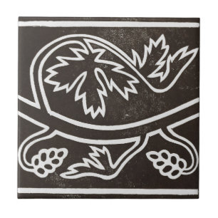 Azulejo De Cerâmica Vintage - Design Preto para Arte Cerâmica Irlande