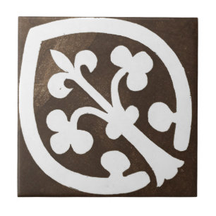 Azulejo De Cerâmica Vintage - Design Preto para Arte Cerâmica Irlande