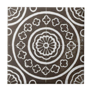 Azulejo De Cerâmica Vintage - Design Preto para Arte Cerâmica Irlande