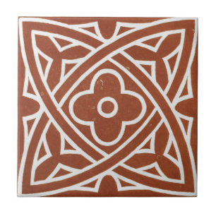 Azulejo De Cerâmica Vintage - Design Red Celtic, cerâmica, irlandesa
