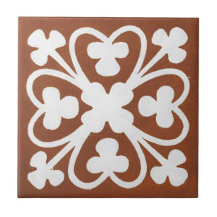 Azulejo De Cerâmica Vintage Design Red Clover
