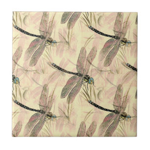 Azulejo De Cerâmica Vintage Dragonfly Impressão