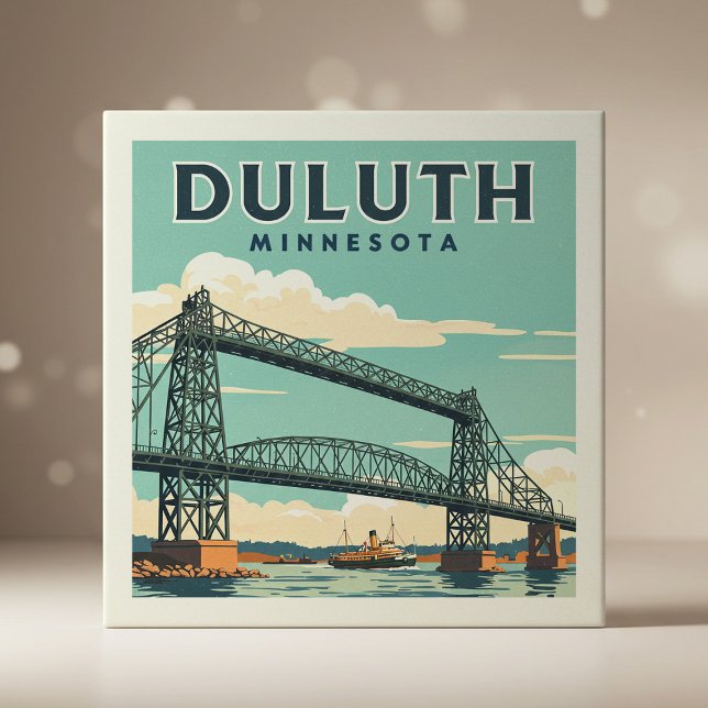 Azulejo De Cerâmica Vintage Duluth Minnesota (Criador carregado)