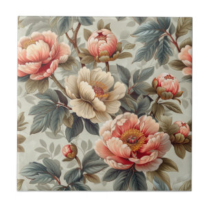 Azulejo De Cerâmica Vintage elegante floral