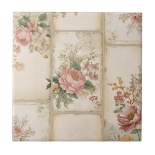 Azulejo De Cerâmica Vintage Floral Blocos
