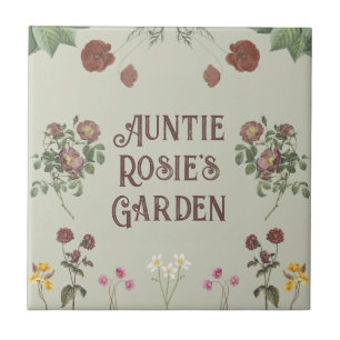 Azulejo De Cerâmica Vintage Floral Custom Display Garden