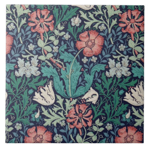 Azulejo De Cerâmica Vintage Floral Pattern, William Morris