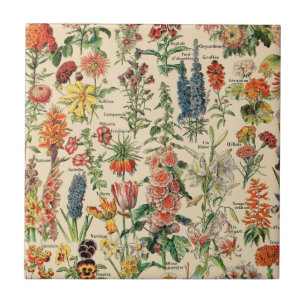 Azulejo De Cerâmica Vintage Flowers Cerâmica Azulejo
