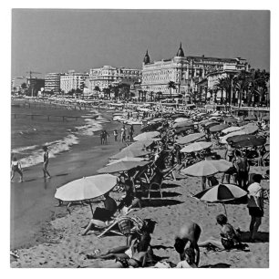 Azulejo De Cerâmica Vintage França Cannes a praia