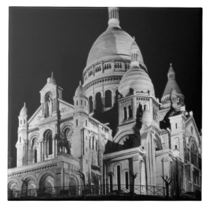Azulejo De Cerâmica Vintage France Paris Sacre Coeur Basilica