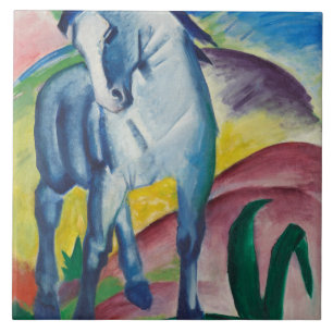 Azulejo De Cerâmica Vintage Franz Marc Blue Horses
