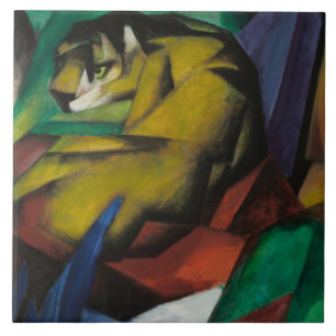 Azulejo De Cerâmica Vintage Franz Marc The Tiger