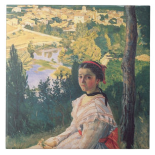 Azulejo De Cerâmica Vintage Frederic Bazille View da Vila