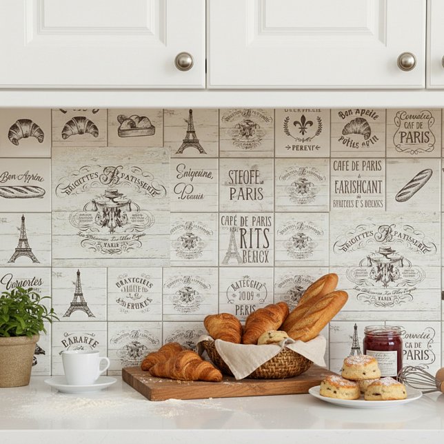 Azulejo De Cerâmica Vintage frenage bakery sign (Criador carregado)