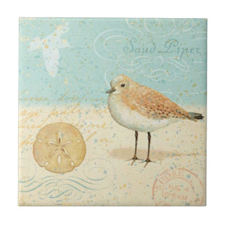Azulejo De Cerâmica Vintage French Sand Piper