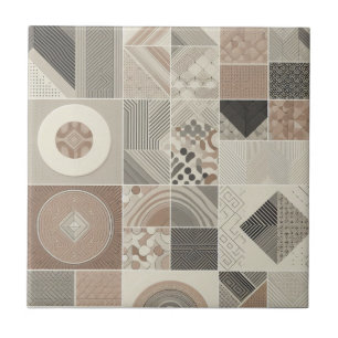 Azulejo De Cerâmica Vintage geométrica Chic Oatlight Soft Black