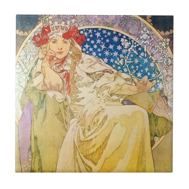 Azulejo De Cerâmica Vintage Goddese (Frente)