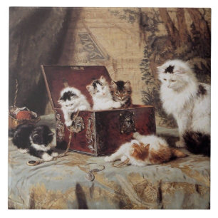 Azulejo De Cerâmica Vintage Henriette Ronner-Knip Fond de Jewelry
