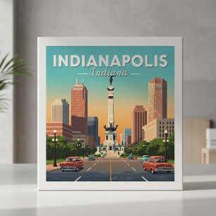 Azulejo De Cerâmica Vintage Indianapolis Indiana