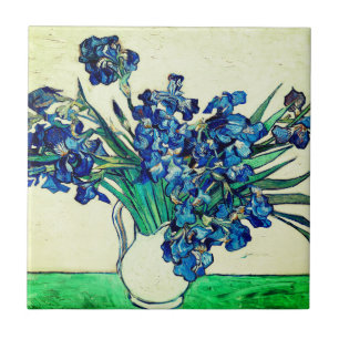 Azulejo De Cerâmica Vintage Irises (1890) apresentada por Vincent Van 