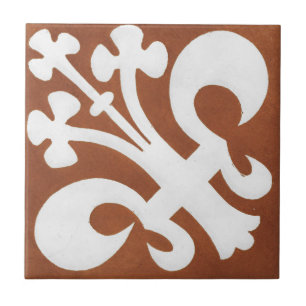 Azulejo De Cerâmica Vintage Irish Cerâmica Art Design Red Clover