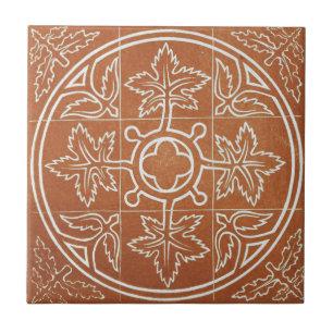 Azulejo De Cerâmica Vintage Irish Cerâmica Art Design Red Folaf