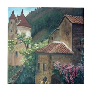 Azulejo De Cerâmica Vintage Itália: cenas de rua