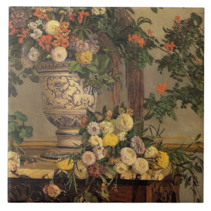 Azulejo De Cerâmica Vintage Jean Frederic Bazille Flowers