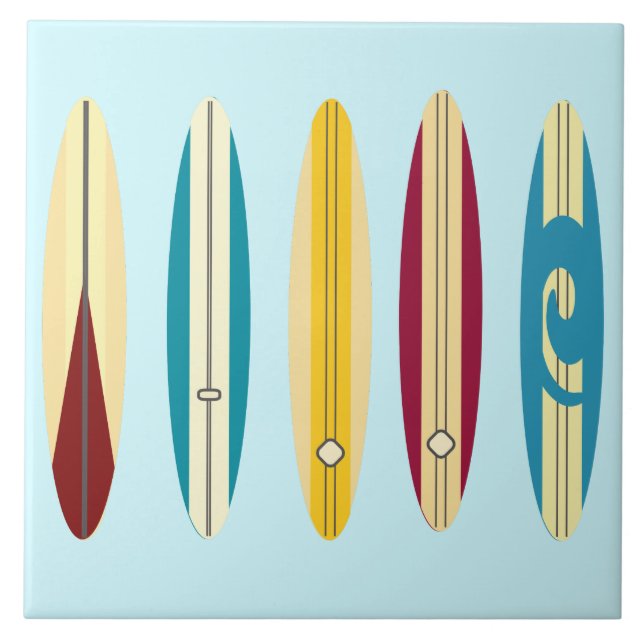 Azulejo De Cerâmica Vintage Longboards (Frente)