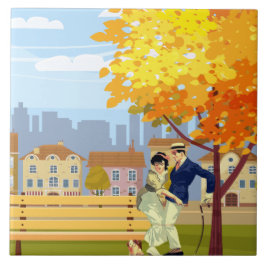 Azulejo De Cerâmica Vintage Love Tied In A Knot