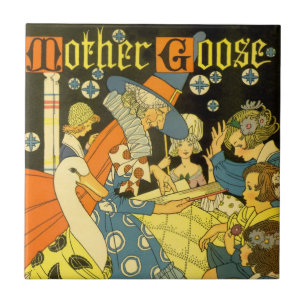 Azulejo De Cerâmica Vintage Mãe Ganha Lendo Livros para Crianças