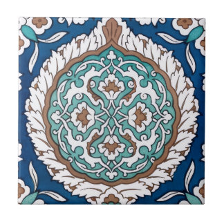 Azulejo De Cerâmica Vintage Moroccan Teal & Blue Floral Pattern