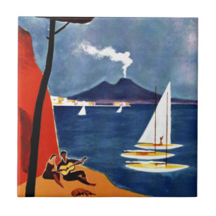 Azulejo De Cerâmica Vintage Napoli Viagem Love Romance