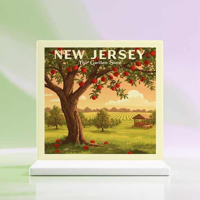 Azulejo De Cerâmica Vintage New Jersey (Criador carregado)