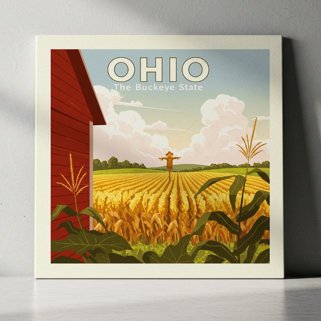 Azulejo De Cerâmica Vintage Ohio (Criador carregado)