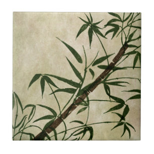 Azulejo De Cerâmica Vintage Oriental Bamboo 1
