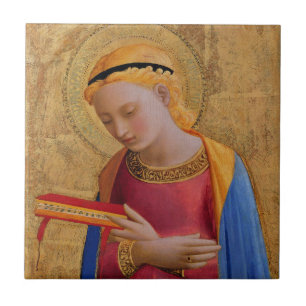 Azulejo De Cerâmica Vintage Ouro Santa Figura