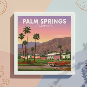 Azulejo De Cerâmica Vintage Palm Primavera California