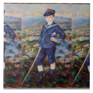 Azulejo De Cerâmica Vintage Pierre Auguste Renoir Sailor Boy