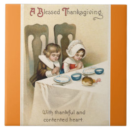 Azulejo De Cerâmica Vintage Pilgrim Children Cerâmica Azulejo