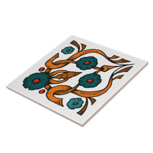 Azulejo De Cerâmica Vintage Poppy