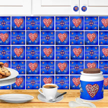 Vintage Red & Silver Milagro Heart Com Borboleta