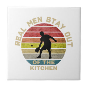 Azulejo De Cerâmica Vintage Retro Pickleball Funny
