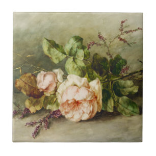 Azulejo De Cerâmica Vintage Rosas por Margaretha Roosenboom