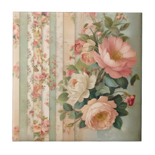 Azulejo De Cerâmica Vintage Rustic Floral