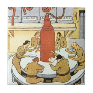 Azulejo De Cerâmica Vintage Science Fiction, Cientistas Labratórios Co