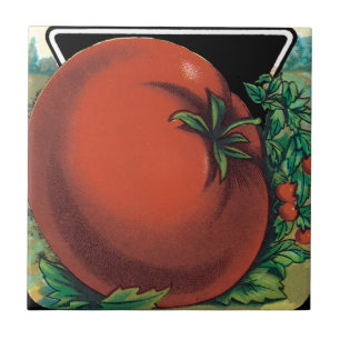 Azulejo De Cerâmica Vintage Seed Packet Label Art, Tomato Pomodoro