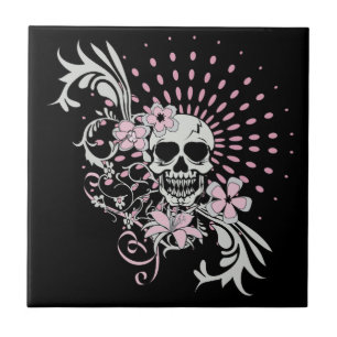 Azulejo De Cerâmica Vintage Skull