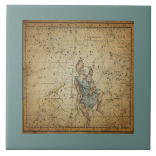 Azulejo De Cerâmica Vintage Star Chart of Auriga Constulation