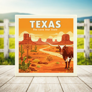 Azulejo De Cerâmica Vintage Texas